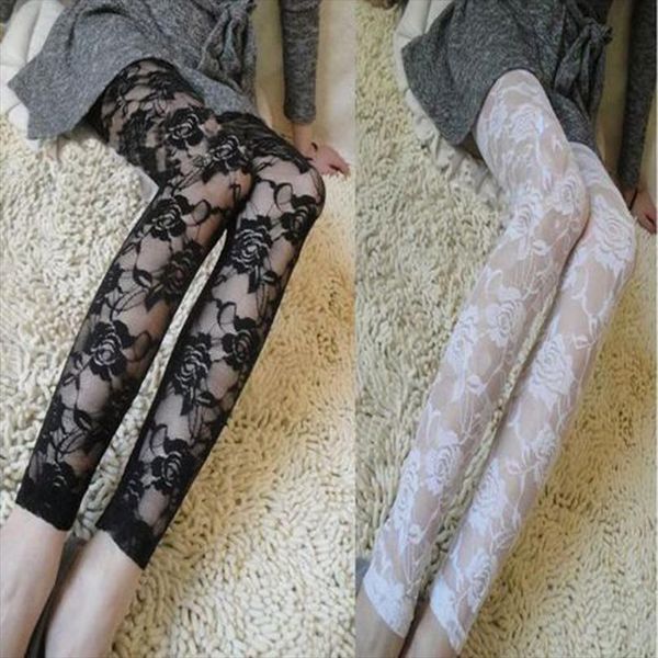 fashion women girls lace floral print leggings thin high waist lack ankle length hollow out leggings 2 style, Black
fashion women girls lace floral print leggings thin high waist lack ankle length hollow out leggings 2 style, Black