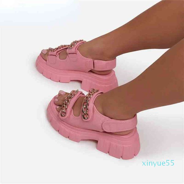 sandalias de punta abierta con cadena para mujer zapatos tacn de plataforma plana medio reborde inferior informales, Black
sandalias de punta abierta con cadena para mujer zapatos tacn de plataforma plana medio reborde inferior informales, Black