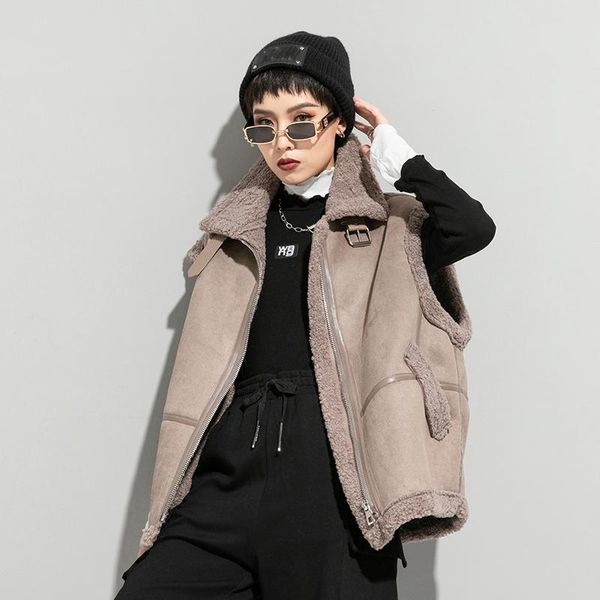 loose fit women apricot big size pu leather thick vest new stand collar sleeveless fashion autumn winter 2021 1dd1442, Black;white
loose fit women apricot big size pu leather thick vest new stand collar sleeveless fashion autumn winter 2021 1dd1442, Black;white