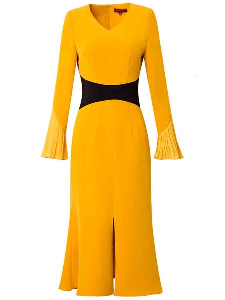casual dresses design sense women's autumn dress v-neck contrast waist slit mid length 519w, Black;gray
casual dresses design sense women's autumn dress v-neck contrast waist slit mid length 519w, Black;gray