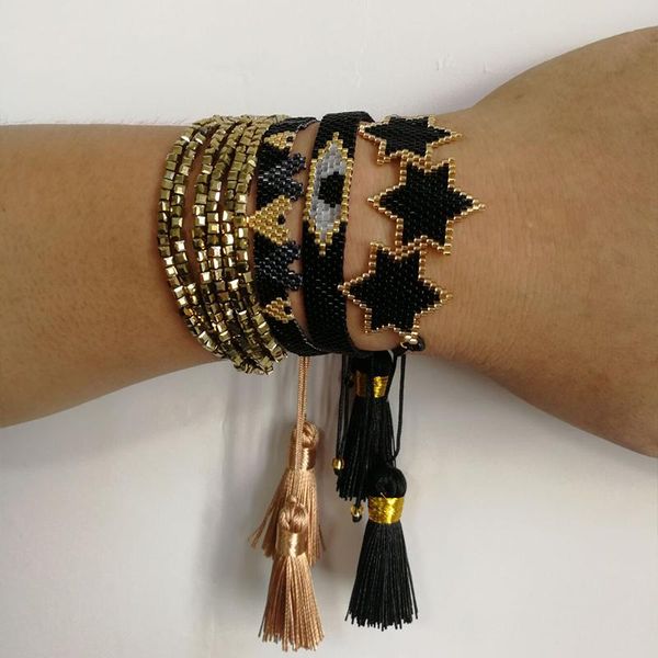 charm bracelets shinus boho miyuki love heart for women evil eye pulseras square bead star jewelry with tassel knotted, Golden;silver
charm bracelets shinus boho miyuki love heart for women evil eye pulseras square bead star jewelry with tassel knotted, Golden;silver