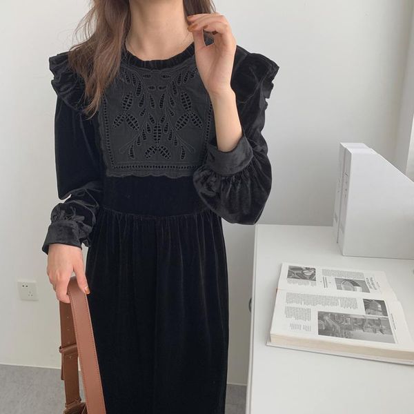 casual dresses alien kitty 2021 women ruffles loose lace velvet long gentle sweet french solid elegant chic female fashion clothe, Black;gray
casual dresses alien kitty 2021 women ruffles loose lace velvet long gentle sweet french solid elegant chic female fashion clothe, Black;gray
