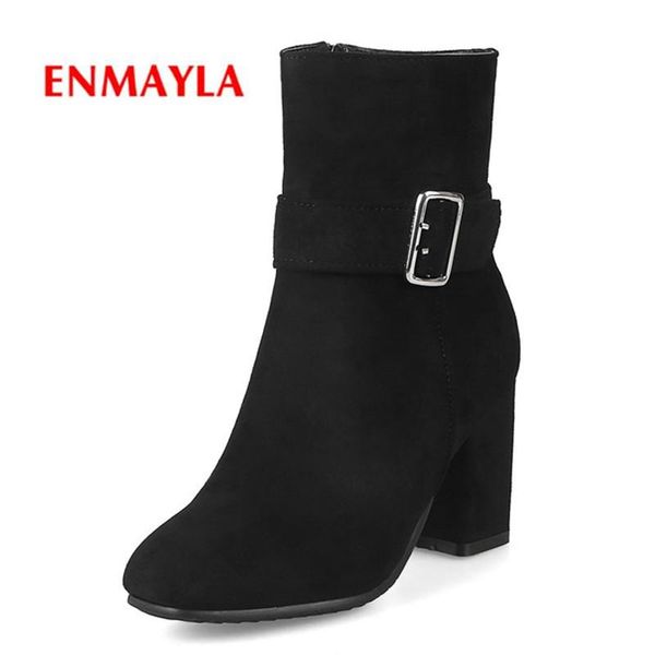 boots enmayla female ankle short women square toe buckle zip lady heel fashion big size 34-43 zyl504, Black
boots enmayla female ankle short women square toe buckle zip lady heel fashion big size 34-43 zyl504, Black