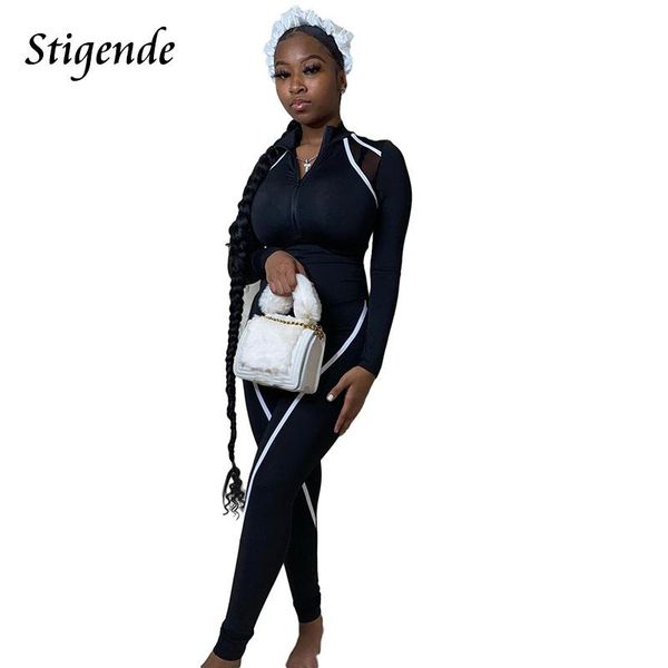 stigende women casual long sleeve fitness jumpsuit patchwork mesh front zipper romper bodycon one piece tracksuit, Black;white
stigende women casual long sleeve fitness jumpsuit patchwork mesh front zipper romper bodycon one piece tracksuit, Black;white