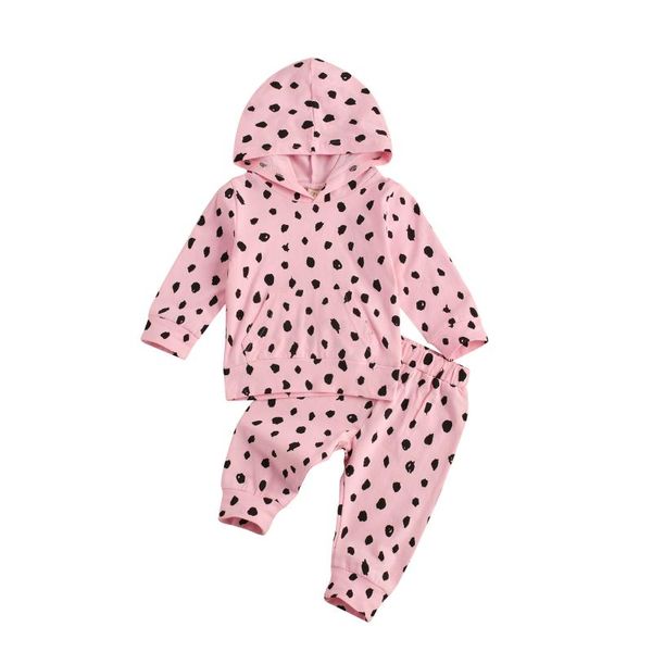 baby girls two-piece clothes set, wave points printed pattern hooded + long elastic waist pants, white/ pink
baby girls two-piece clothes set, wave points printed pattern hooded + long elastic waist pants, white/ pink