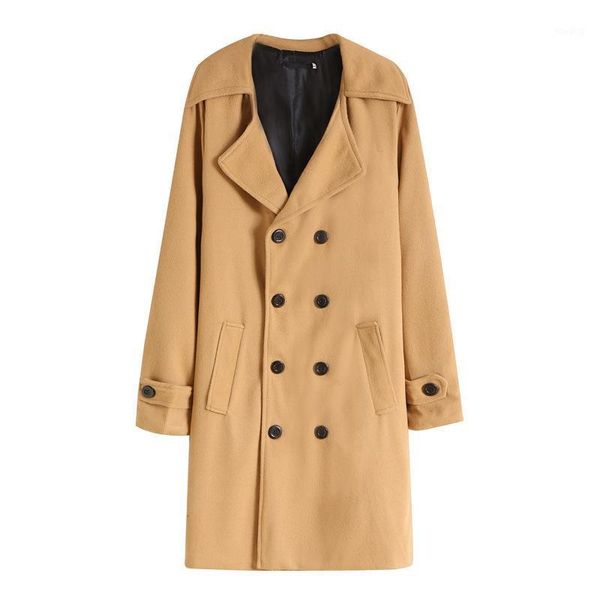 2020 autumn and winter men slim fit casual foreign trade double breasted woolen coat coat1, Tan;black
2020 autumn and winter men slim fit casual foreign trade double breasted woolen coat coat1, Tan;black