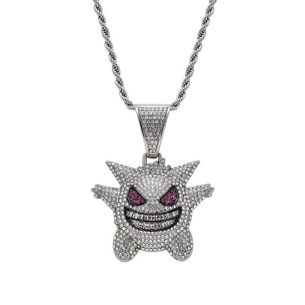 luxury 2021 men hip hop gengar pendant necklaces fashion hiphop pencklace fashion jewelry gifts fashion design, Silver
luxury 2021 men hip hop gengar pendant necklaces fashion hiphop pencklace fashion jewelry gifts fashion design, Silver