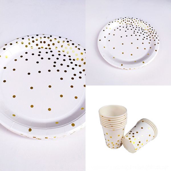 y3a7k high-grade paper white small dots set disposable small gilding cup layout supplies high-grade gilding white plate dots tableware set d
y3a7k high-grade paper white small dots set disposable small gilding cup layout supplies high-grade gilding white plate dots tableware set d