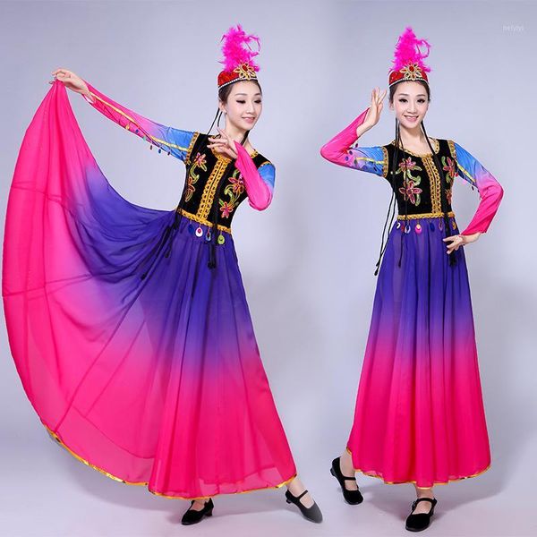 stage wear xinjiang uygur dance performance costumes female ethnic minority as dress folk costume adult1, Black;red
stage wear xinjiang uygur dance performance costumes female ethnic minority as dress folk costume adult1, Black;red