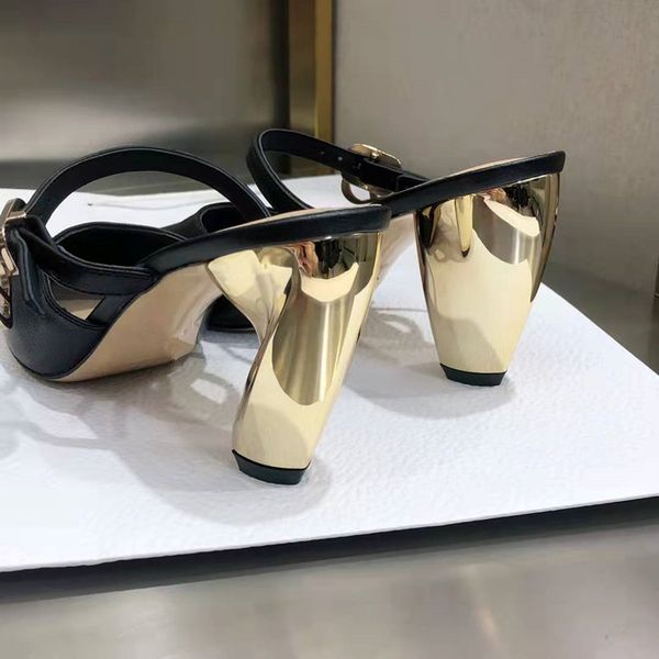 classic designer womens sandals half slippers cowhide 100% leather thick heel metal slide womens shoes beach lazy sandals high heels large 3, Black
classic designer womens sandals half slippers cowhide 100% leather thick heel metal slide womens shoes beach lazy sandals high heels large 3, Black