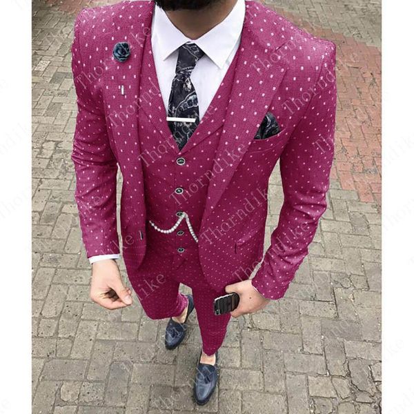 thorndike fuchsia polka dot 2021 latest coat pant design suits men formal groom suit slim fit business mens tuxedo wedding suit, White;black
thorndike fuchsia polka dot 2021 latest coat pant design suits men formal groom suit slim fit business mens tuxedo wedding suit, White;black