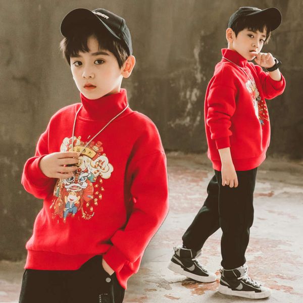 boy's children's plush sweater autumn winter ftive childhood drs 2021 year of the ox girl's red thickened new year's pul, Black
boy's children's plush sweater autumn winter ftive childhood drs 2021 year of the ox girl's red thickened new year's pul, Black