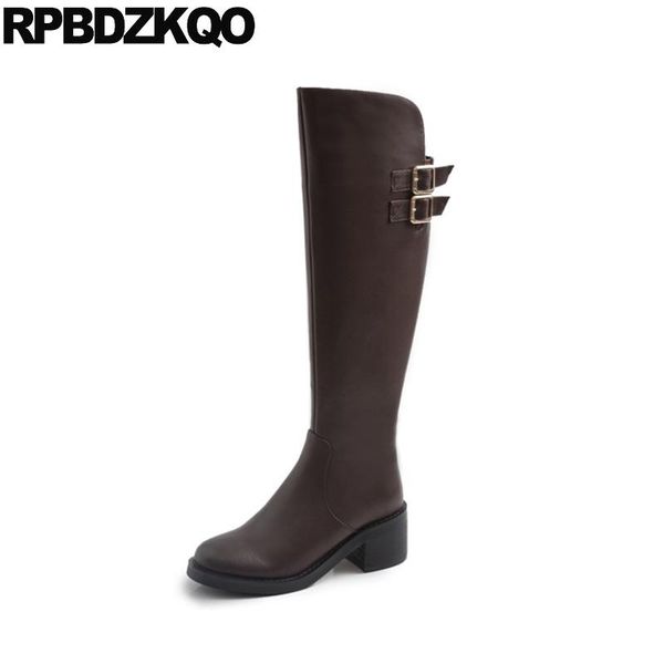 designer block genuine leather fur chunky boots shoes women riding belts long round toe equestrian tall knee high, Black
designer block genuine leather fur chunky boots shoes women riding belts long round toe equestrian tall knee high, Black