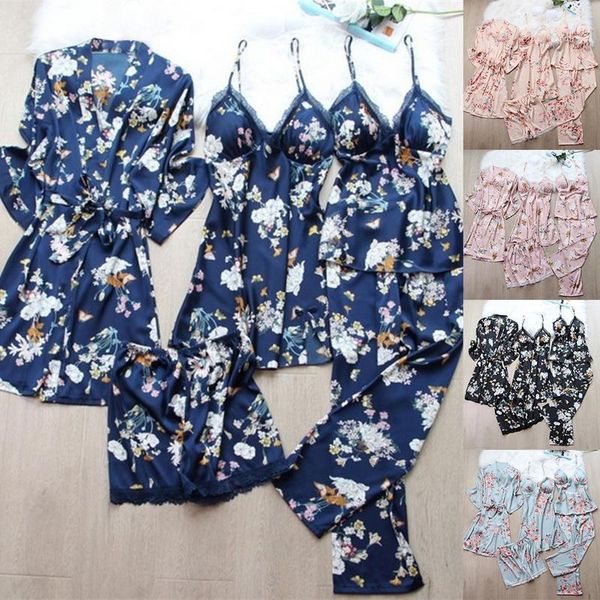 2020 women pyjama set 5-piece set print satin sleepwear with chest pad pajama sets printed home wear1, Black;red
2020 women pyjama set 5-piece set print satin sleepwear with chest pad pajama sets printed home wear1, Black;red