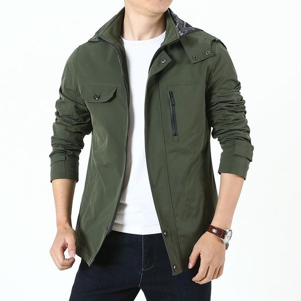 mens jacket spring autumn men's casual hooded jacket coat fashion slim fit windbreaker outerwear male clothes plus size m~5xl, Black;brown
mens jacket spring autumn men's casual hooded jacket coat fashion slim fit windbreaker outerwear male clothes plus size m~5xl, Black;brown
