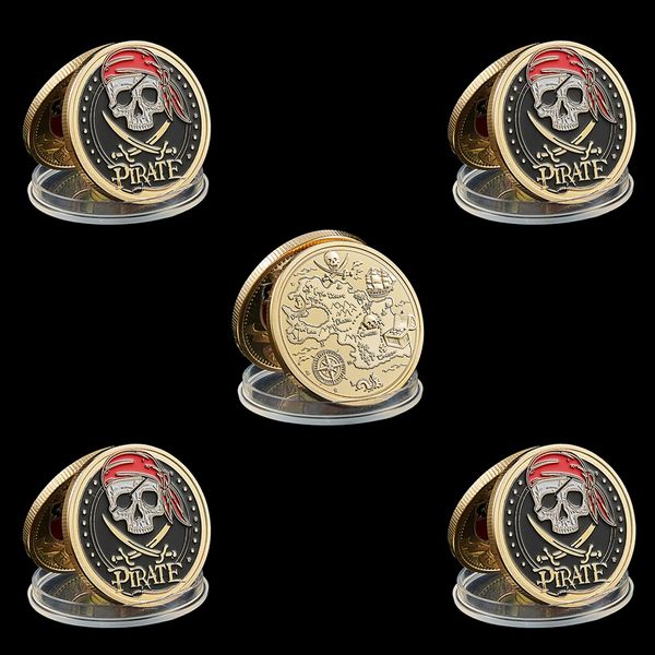 5pcs skull pirate ship gold craft treasure coin lion of the sea running wild collectible vaule medal
5pcs skull pirate ship gold craft treasure coin lion of the sea running wild collectible vaule medal