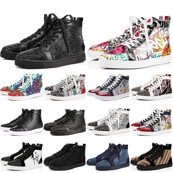 with box new red bottoms men women shoes studded spikes loafers sneakers suede leather flats mens trainers casual shoes jogging walking, Black
with box new red bottoms men women shoes studded spikes loafers sneakers suede leather flats mens trainers casual shoes jogging walking, Black