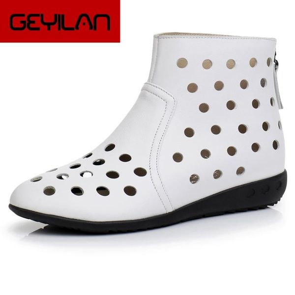 2020 fashion genuine leather summer ankle boots for women flat heel boots cut out booties casual shoes big size 34-43, Black
2020 fashion genuine leather summer ankle boots for women flat heel boots cut out booties casual shoes big size 34-43, Black