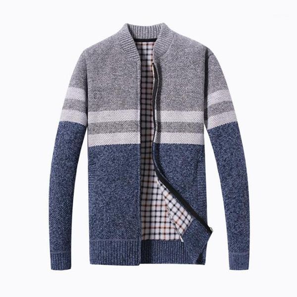 autumn spring fashion casual round neck striped cardigan sweater men plus velvet thick sweater jackets plus size men's clothing1, White;black
autumn spring fashion casual round neck striped cardigan sweater men plus velvet thick sweater jackets plus size men's clothing1, White;black