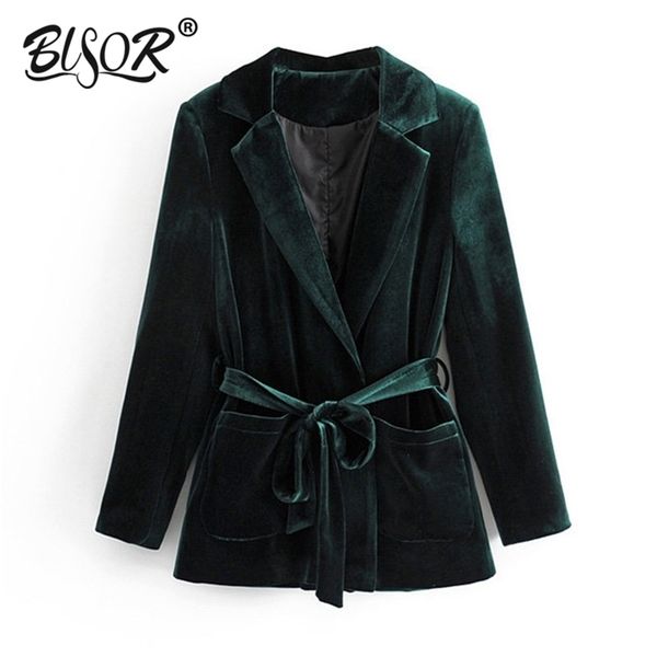 belt waist blazers fashion black velvet jackets women elegant pockets design solid suits female ladies y201026, White;black
belt waist blazers fashion black velvet jackets women elegant pockets design solid suits female ladies y201026, White;black