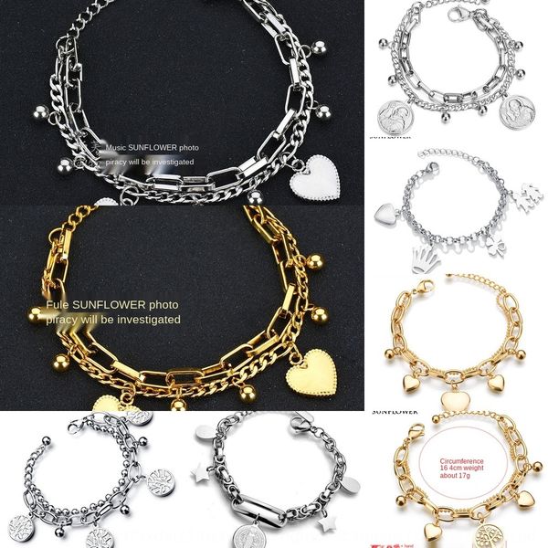 bohemian fashion multi-layer stainless steel love beads nk women's new bohemian fashion multi-layer stainless steel bracelet love beads, Golden;silver
bohemian fashion multi-layer stainless steel love beads nk women's new bohemian fashion multi-layer stainless steel bracelet love beads, Golden;silver