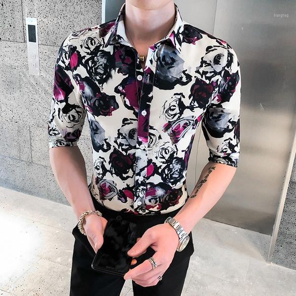 black rose print shirt men summer half sleeve streetwear social blouse casual slim fit dress shirt night club party blusa camisa1, White;black
black rose print shirt men summer half sleeve streetwear social blouse casual slim fit dress shirt night club party blusa camisa1, White;black