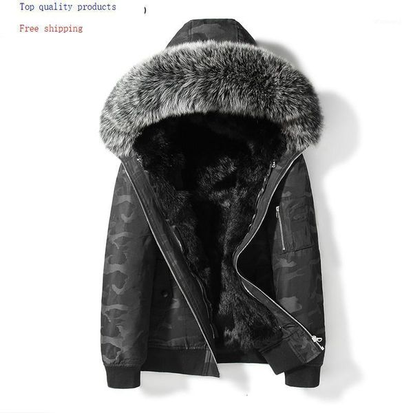 winter parka real fur coat men hooded fur collar short winter jackets natural liner parkas 19885 kj34501, Black
winter parka real fur coat men hooded fur collar short winter jackets natural liner parkas 19885 kj34501, Black