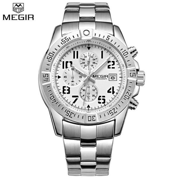 wristwatches megir steel band men's wrist watches silver fashion business watch men chronograph male clock relogio masculino, Slivery;brown
wristwatches megir steel band men's wrist watches silver fashion business watch men chronograph male clock relogio masculino, Slivery;brown