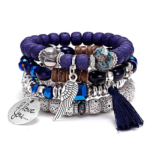 female vintage bracelet crystal bead bracelets for women jewelry bohemia tassel natural stone charms wristband gift, Black
female vintage bracelet crystal bead bracelets for women jewelry bohemia tassel natural stone charms wristband gift, Black