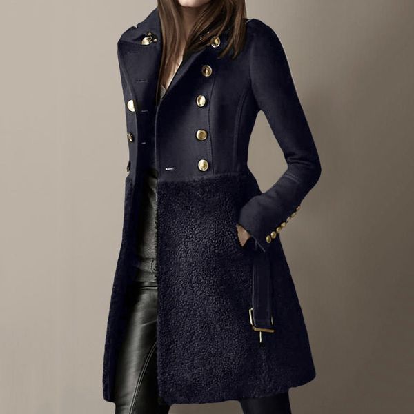 winter women jacket woolen overcoat long button slim coat women's office clothes black elegant ladies warm coats 201112
winter women jacket woolen overcoat long button slim coat women's office clothes black elegant ladies warm coats 201112