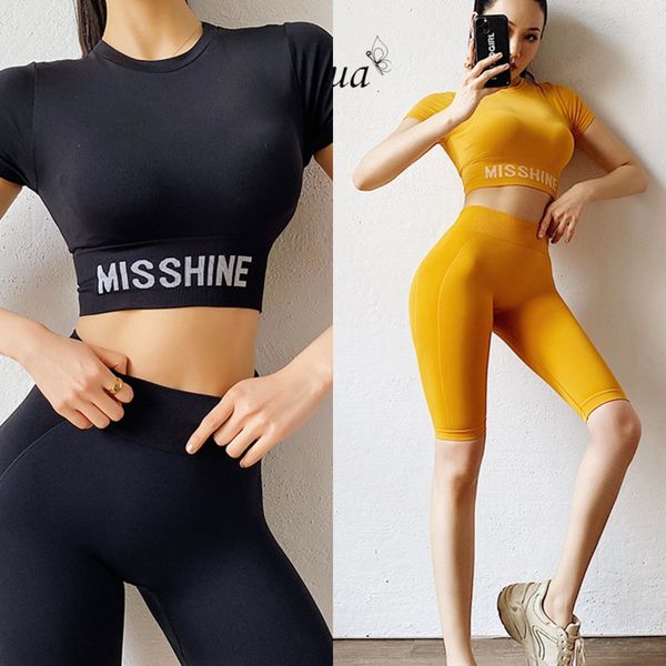 letter seamless workout clothes short sports and leggings suit sportswear for women gym clothing athletic running yoga set c0123, Gray
letter seamless workout clothes short sports and leggings suit sportswear for women gym clothing athletic running yoga set c0123, Gray