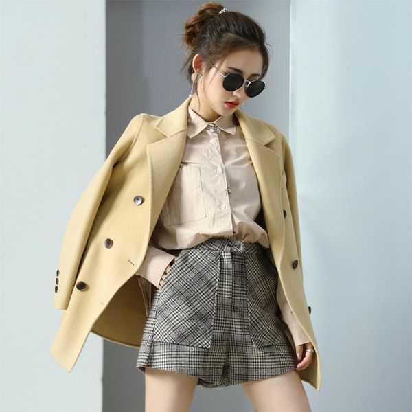 women's wool & blends winter of 2021 double cashmere coat in europe and the us leisure cloth small business suit jackets, Black
women's wool & blends winter of 2021 double cashmere coat in europe and the us leisure cloth small business suit jackets, Black