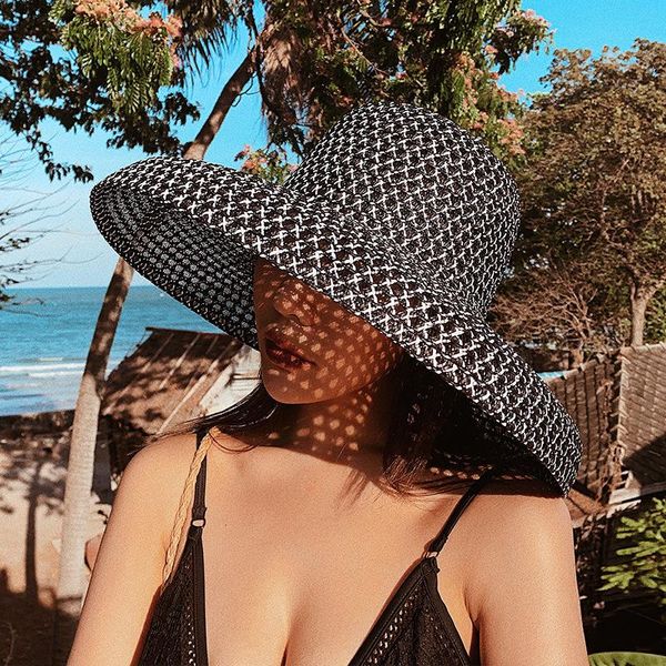 wide brim hats ins holiday seaside beach fisherman straw hat female summer big eaves sun retro hepburn sunscreen sombreros de mujer, Blue;gray
wide brim hats ins holiday seaside beach fisherman straw hat female summer big eaves sun retro hepburn sunscreen sombreros de mujer, Blue;gray