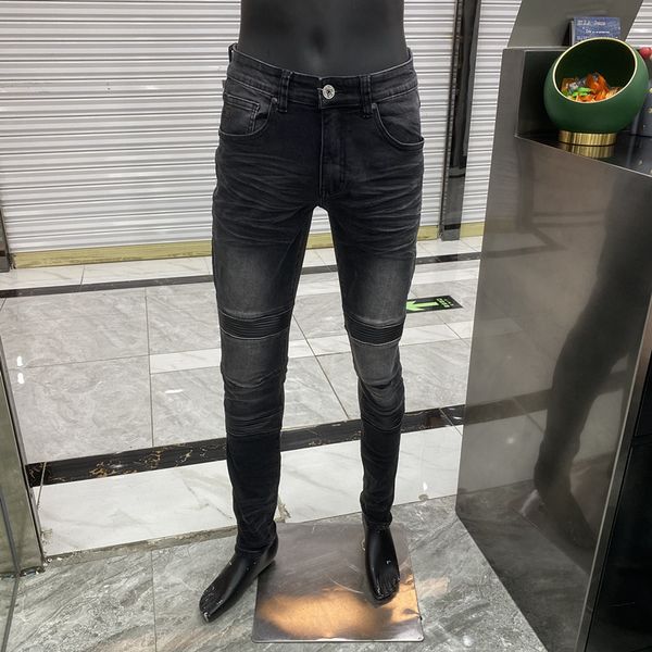 luxury designer mens jeans new face mark designer slim-leg jeans patch vintage hole fashion mens jeans biker causal hip hop denim pants, Blue
luxury designer mens jeans new face mark designer slim-leg jeans patch vintage hole fashion mens jeans biker causal hip hop denim pants, Blue