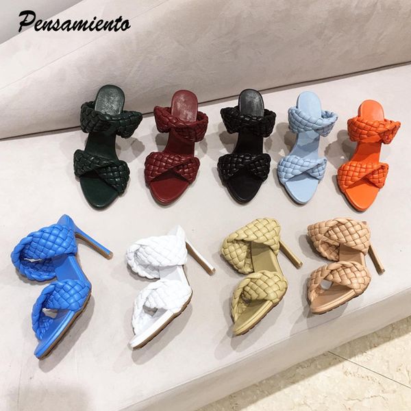 star style women slippers fashion patent leather weave female slides outside high heels mules sandals casual summer shoes woman x1020, Black
star style women slippers fashion patent leather weave female slides outside high heels mules sandals casual summer shoes woman x1020, Black
