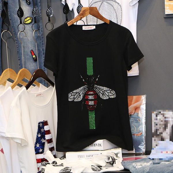 zuolunouba new summer fashion knitted cotton short sleeve casual t-shirt women black drill diamond harajuku female tees t200525, White
zuolunouba new summer fashion knitted cotton short sleeve casual t-shirt women black drill diamond harajuku female tees t200525, White