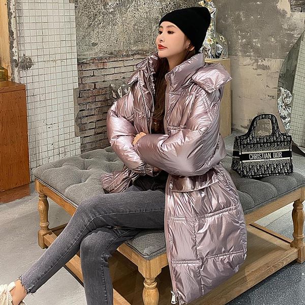 women's down & parkas winter women solid long outwear cotton jacket casual female thicken warm hooded loose coat windprood shiny big po, Black
women's down & parkas winter women solid long outwear cotton jacket casual female thicken warm hooded loose coat windprood shiny big po, Black
