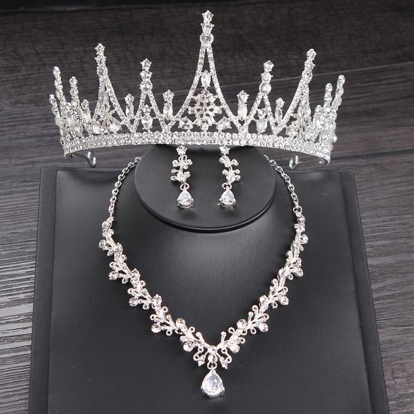 bridal headdress atmosphere wedding hair set new white dress accessories baroque crown girl, Silver
bridal headdress atmosphere wedding hair set new white dress accessories baroque crown girl, Silver