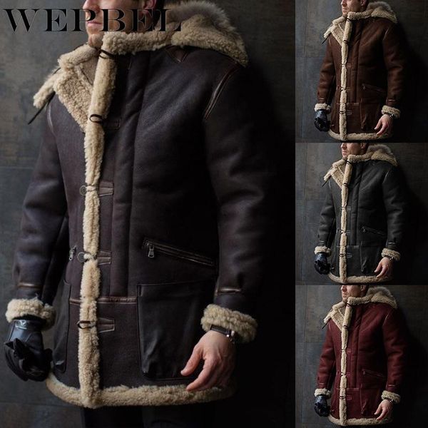 men's wool & blends wepbel men winter warm fur parka male vintage fashion single breasted hooded coat zipper pocket thick jacket overco, Black
men's wool & blends wepbel men winter warm fur parka male vintage fashion single breasted hooded coat zipper pocket thick jacket overco, Black