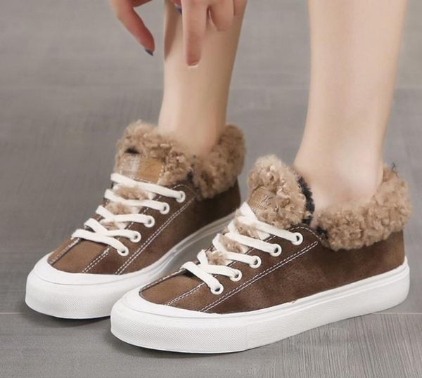boots women's shoes winter women warm fur plush lady casual lace up fashion sneakers flat snow, Black
boots women's shoes winter women warm fur plush lady casual lace up fashion sneakers flat snow, Black