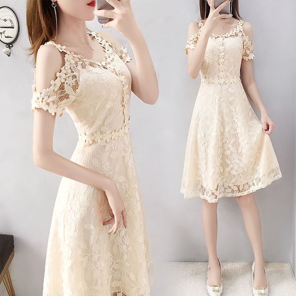 summer off shoulder gauze zipper floral pattern patchwork knee-length a-line plus size elegant champagne cocktail dresses party, Black
summer off shoulder gauze zipper floral pattern patchwork knee-length a-line plus size elegant champagne cocktail dresses party, Black