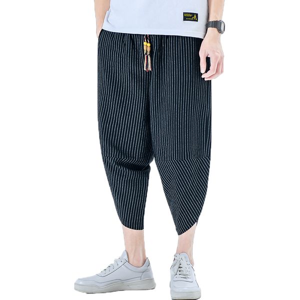 2020 summer cotton linen harem men casual hip hop trousers striped cross bloomers calf-length pants joggers streetwear
2020 summer cotton linen harem men casual hip hop trousers striped cross bloomers calf-length pants joggers streetwear