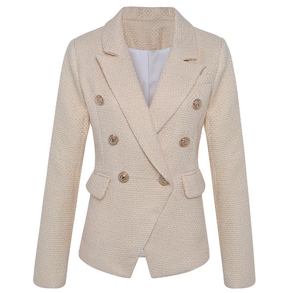 new gold tweed women blazer autumn winter double button office ladies suit jacket female office slim big size blazer 2019 new, White;black
new gold tweed women blazer autumn winter double button office ladies suit jacket female office slim big size blazer 2019 new, White;black