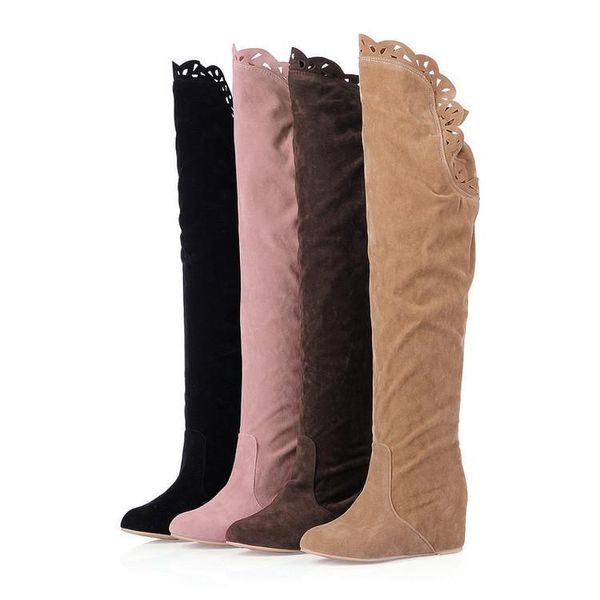 goxpacer women shoes over knee women motorcycle boots round toe inner height flat heel female fashion plus size flock platform, Black
goxpacer women shoes over knee women motorcycle boots round toe inner height flat heel female fashion plus size flock platform, Black