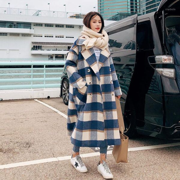 fashion classic plaid women wool coat 2020 new long woolen full sleeve lapel ladies jacket autumn winter casaco feminino f22081, Black
fashion classic plaid women wool coat 2020 new long woolen full sleeve lapel ladies jacket autumn winter casaco feminino f22081, Black