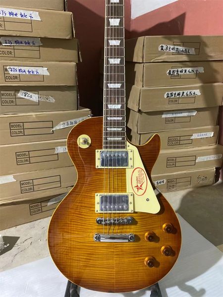 standard electric guitar yellow binding tiger maple rosewood fingerboard chrome hardware guitars guitarra
standard electric guitar yellow binding tiger maple rosewood fingerboard chrome hardware guitars guitarra