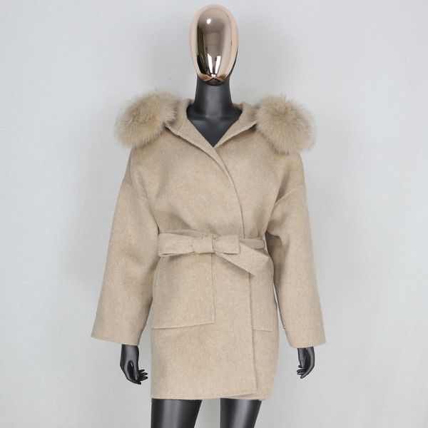 bluenessfair 2020 cashmere wool blends real fur coat winter jacket women natural fox fur collar outerwear belt streetwear oversize, Black
bluenessfair 2020 cashmere wool blends real fur coat winter jacket women natural fox fur collar outerwear belt streetwear oversize, Black