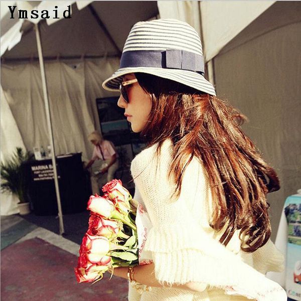wide brim hats fashion summer women's sun panama cap choke mouth small pepper straw hat blue and white striped visor beach stetson, Blue;gray
wide brim hats fashion summer women's sun panama cap choke mouth small pepper straw hat blue and white striped visor beach stetson, Blue;gray