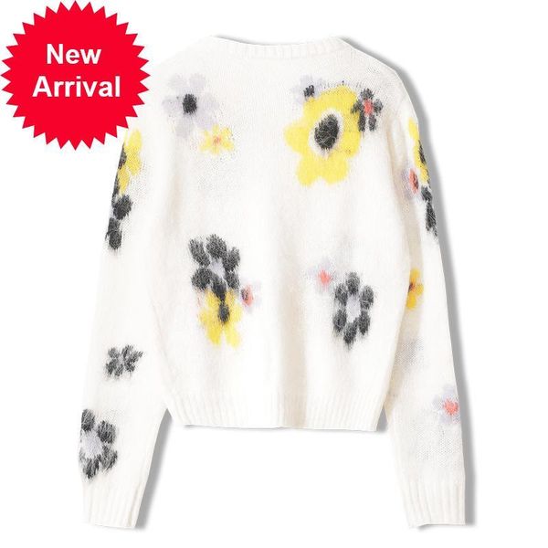 2021 new women designer of elegant fashion white flower turning neck loose shirt autumn pullover wool luxury dresses grhb, White;black
2021 new women designer of elegant fashion white flower turning neck loose shirt autumn pullover wool luxury dresses grhb, White;black