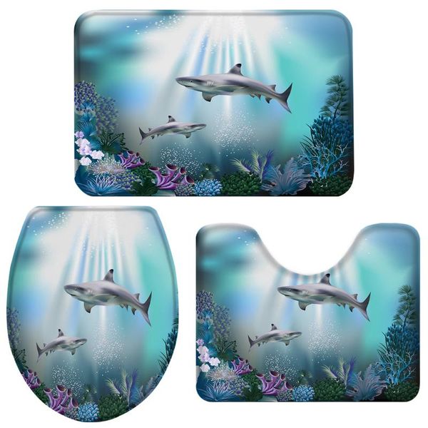 bath accessory set sharks bathroom toilet cover mat pedestal rug non-slip accessories home doormat
bath accessory set sharks bathroom toilet cover mat pedestal rug non-slip accessories home doormat